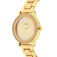 Fluid  Gold Round Metal Strap Analog Watches for Women FLWatch23-006-GD01