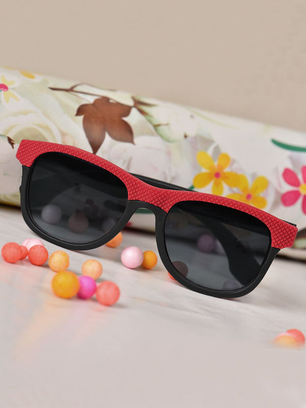 FROGGY Black Plastic Full Rim UV Protected Stylish Sunglasses For Kids Boys & Girls-8233A-BK