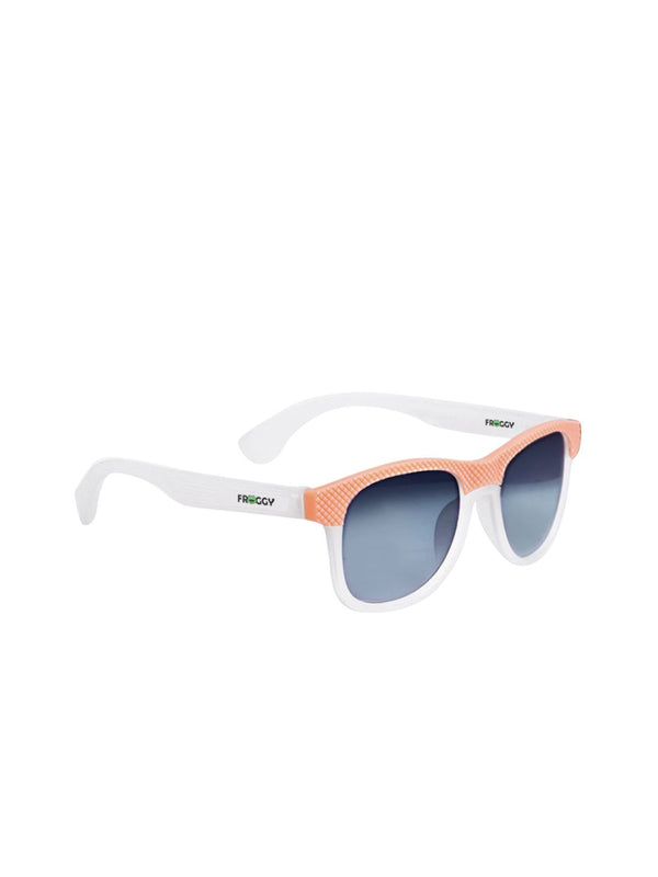 FROGGY White Plastic Full Rim UV Protected Stylish Sunglasses For Kids Boys & Girls-8233A-WH