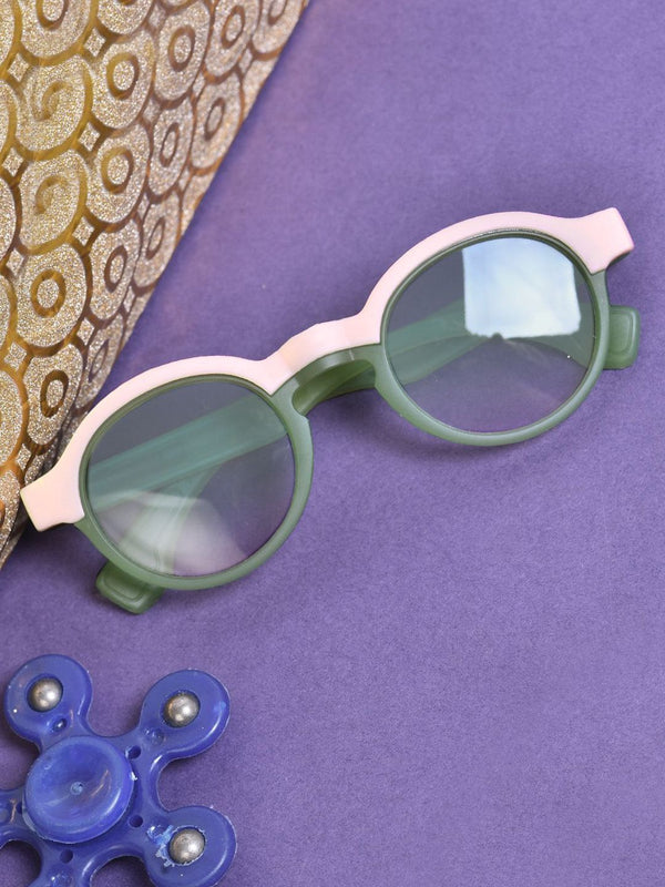 FROGGY Green Plastic Full Rim UV Protected Stylish Sunglasses For Kids Boys & Girls-8236A-GR