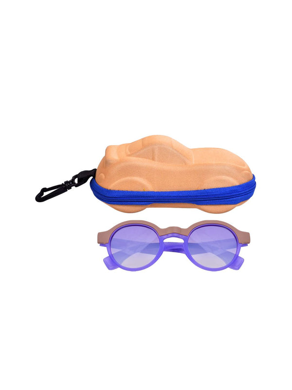 FROGGY Purple Plastic Full Rim UV Protected Stylish Sunglasses For Kids Boys & Girls-8236A-PR