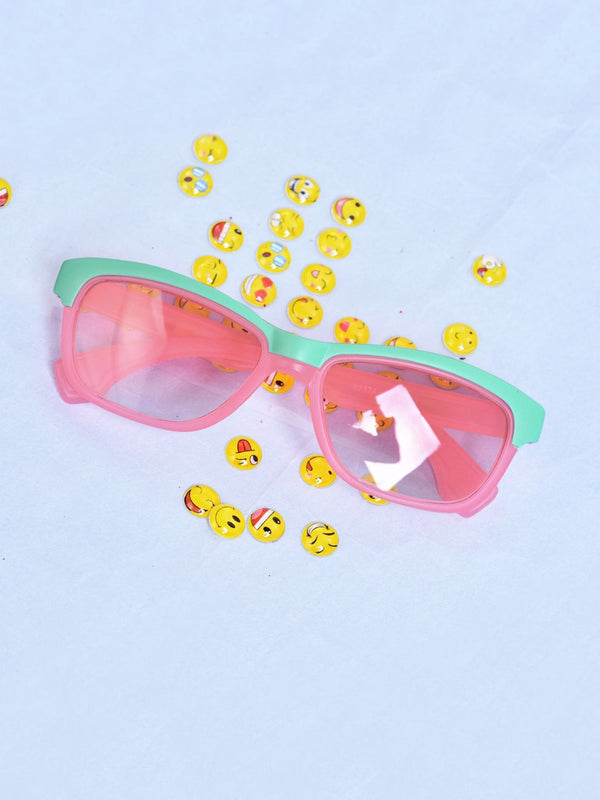 FROGGY Pink Plastic Full Rim UV Protected Stylish Sunglasses For Kids Boys & Girls-8237A-PK
