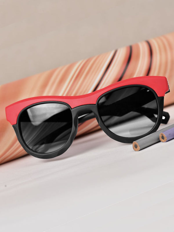 FROGGY Black Plastic Full Rim UV Protected Stylish Sunglasses For Kids Boys & Girls-8240A-BK