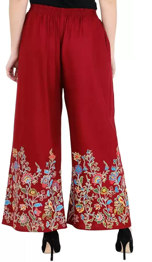 Fleurt Stylish Half Print Palazzo for Casual Outings HOBK295