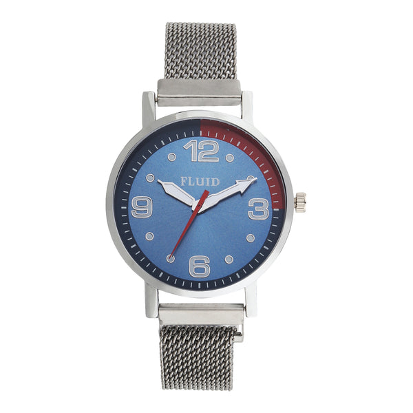 Fluid  Silver Round Allow Strap Analog Watches for Women FLWatch23-023-SL02