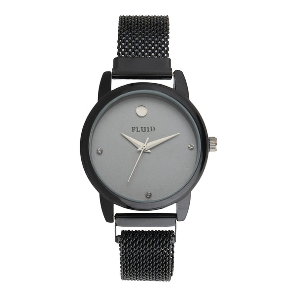 Fluid  Grey Round Allow Strap Analog Watches for Women FLWatch24-815L-GRY
