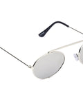 Prime Silver Oval One Size Metal UV Sunglasses-OL135SL
