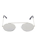 Prime Silver Oval One Size Metal UV Sunglasses-OL135SL