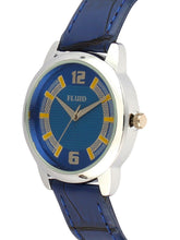 Fluid  Blue Round Leather Strap Analog Watches for Women FLWatch23-771L-BL01