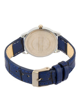 Fluid  Blue Round Leather Strap Analog Watches for Women FLWatch23-771L-BL01