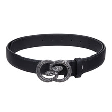Sandy D Carter Women Black Artificial Leather Stylish Waist Belt for Jeans & Dress SDC-017-BK
