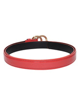 Sandy D Carter Women Red Synthetic Leather Waist Belt for Jeans & Formal Paint SDC-22-536-RD