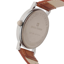 Sandy D Carter Synthetic Tan Analogue Round Watches for Men_SDC24-116G-TN