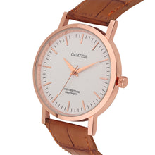 Sandy D Carter Synthetic Brown Analogue Round Watches for Men_SDC24-111G-BR