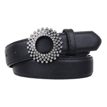 Sandy D Carter Women Black Artificial Leather Stylish Waist Belt for Jeans & Dress SDC-018-BK