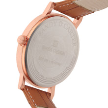 Sandy D Carter Synthetic Brown Analogue Round Watches for Men_SDC24-111G-BR