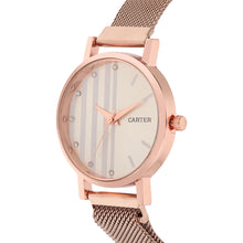 Sandy D Carter Metal Rose Gold Analogue Round Watches for Women_SDC24-71-RG-WH