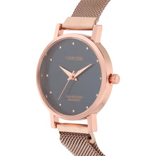Sandy D Carter Metal Rose Gold Analogue Round Watches for Women_SDC24-77-RG-BL
