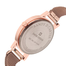 Sandy D Carter Metal Rose Gold Analogue Round Watches for Women_SDC24-75-RG-BK