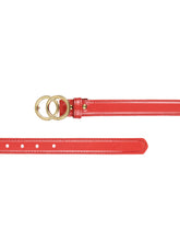 Sandy D Carter Women Red Synthetic Leather Waist Belt for Jeans & Formal Paint SDC-22-536-RD