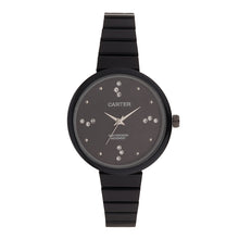 Sandy D Carter Metal Black Analogue Round Watches for Women_SDC24-62-BK
