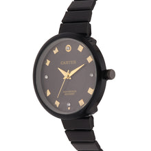 Sandy D Carter Metal Black Analogue Round Watches for Women_SDC24-66-BK