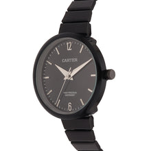 Sandy D Carter Metal Black Analogue Round Watches for Women_SDC24-61-BK
