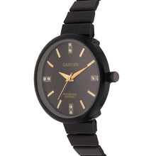 Sandy D Carter Metal Black Analogue Round Watches for Women_SDC24-69-BK