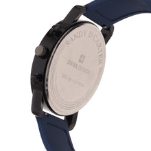 Sandy D Carter Silicon Blue Analogue Round Watches for Men_SDC24-93-BL