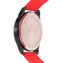 Sandy D Carter Silicon Red Analogue Round Watches for Men_SDC24-89-RD