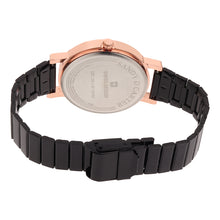 Sandy D Carter Metal Black Analogue Round Watches for Women_SDC24-79-RG-SL