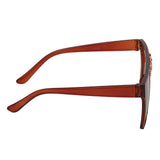 Prime Brown Rectangle One Size Plastic UV Sunglasses-OL132BR