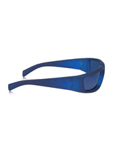 Celebrity Full Rim Blue Plastic Frame With Blue UV Protected Lens Sports Sunglasses for Men & Women_5913-BL