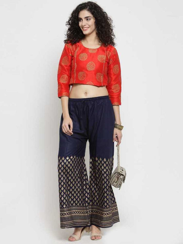 Fleurt Upgrade Your Look with Printed Palazzo Pants HOBK391