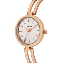 Sandy D Carter Metal White Analogue Round Watches for Women_SDC24-39-WH