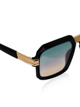 Celebrity Black Polycarbonate Frame With Grey UV Protected Lens Browline Sunglasses for Unisex_LH131-BK