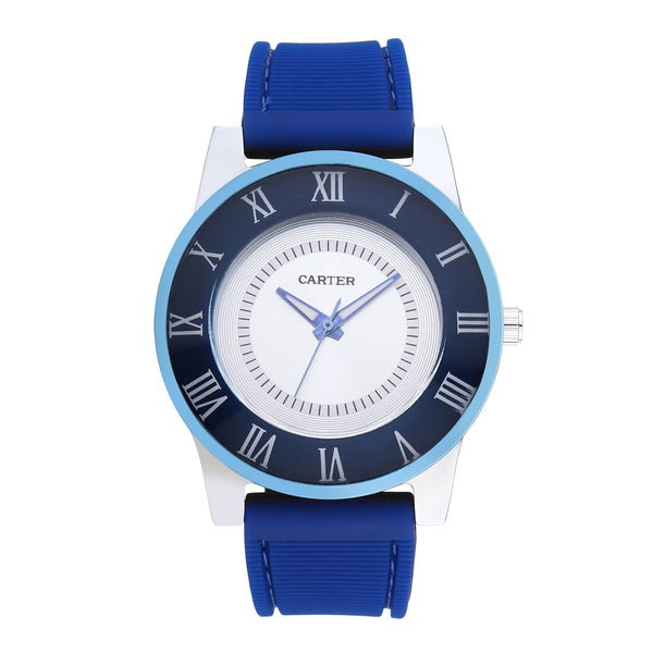 Sandy D Carter Silicon White Analogue Round Watches for Women_SD-Carter-31-WH
