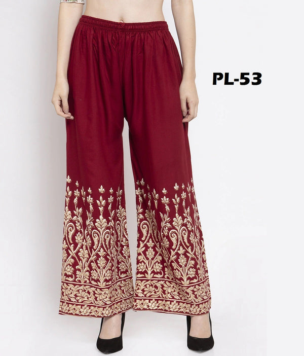 Fleurt Stylish Traditional Palazzo in Heritage Prints HOBK394