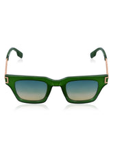 Celebrity Green Plastic and Metal Frame With Green UV Protected Lens Browline Sunglasses for Unisex_LH060-GR