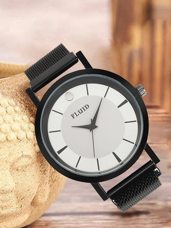 FLUID White Allow Strap Watches For Men FL23-818G-WH01