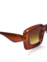 Celebrity Brown Retro-Square Plastic Sunglasses For Women CLSN25-86744-02