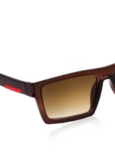 Celebrity Brown Retro-Square Plastic Sunglasses For Women CLSN25-B1024-02