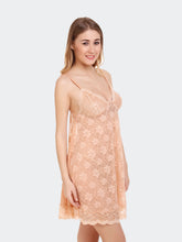 Fleurt Gold Power Net Baby Doll Dress for Women HOBF-long round-GD