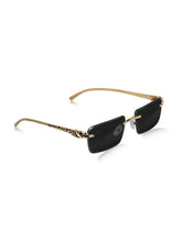 Celebrity Black Polycarbonate Frame With Black UV Protected Lens Browline Sunglasses for Unisex_2683-BK