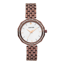 Sandy D Carter Metal White Analogue Round Watches for Women_SDC24-32-WH