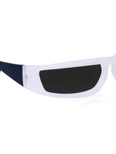 Celebrity Full Rim White Plastic Frame With Black UV Protected Lens Sports Sunglasses for Men & Women_5913-WH