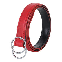 Sandy D Carter Women Red Synthetic Leather Waist Belt for Jeans & Formal Paint SDC-22-548-RD