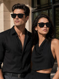 Edge Collection Black Cat-Eye One Size Plastic Adults-Unisex UV Sunglasses-ED199BK