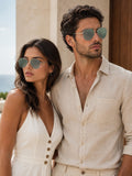 Elite Collection Black Aviator One Size Metal Adult-Unisex UV Sunglasses-EC298BK