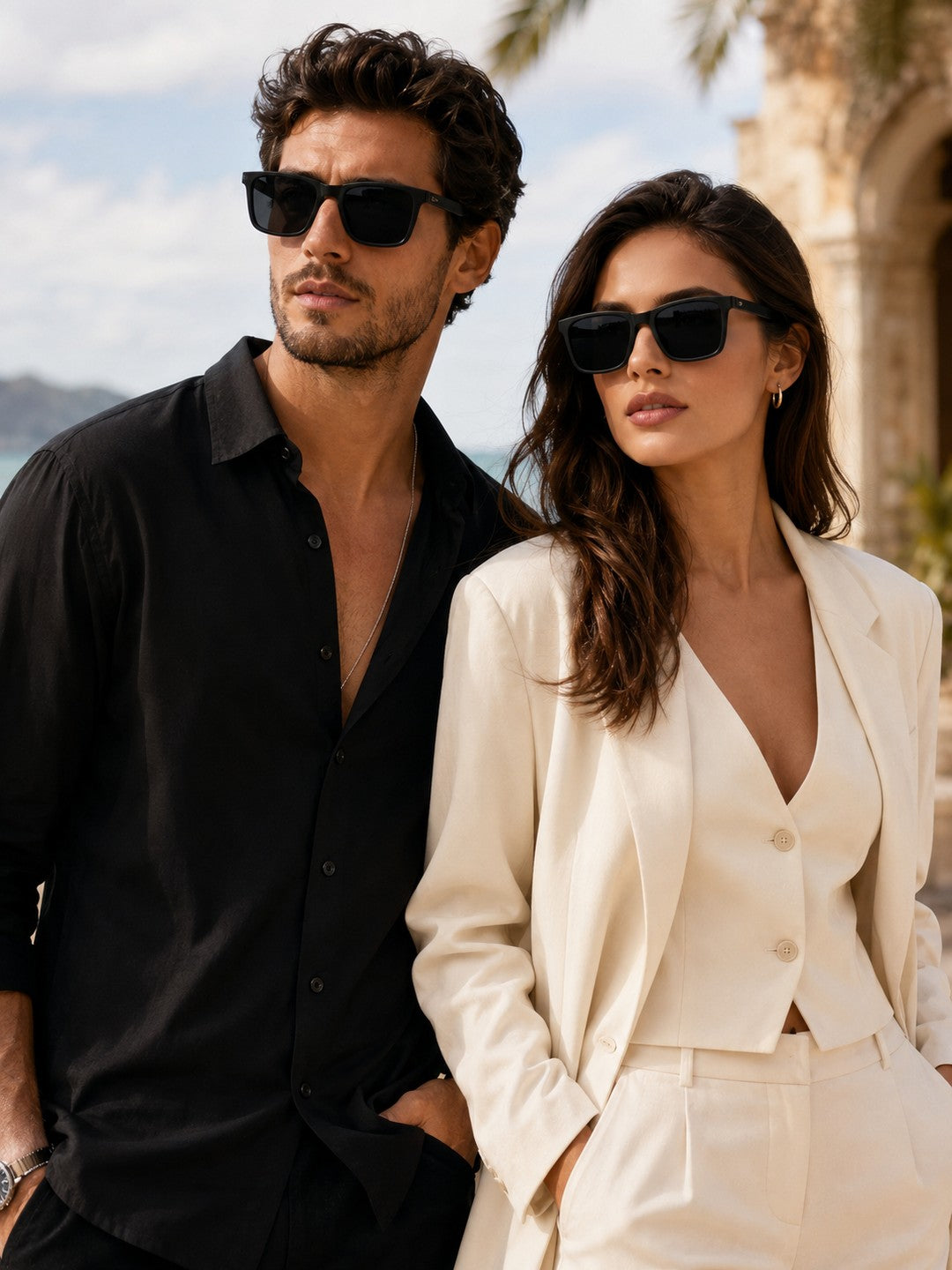 Edge Collection Black Square One Size Plastic Adults-Unisex UV Sunglasses-ED184BK
